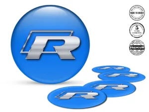 VW Domed Label Logo Premium Silicone Stickers